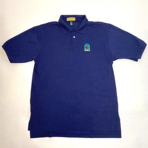 Vintage Cross Creek Cherry Creek Golf Links Cotton Navy Blue Polo Shirt Men's L